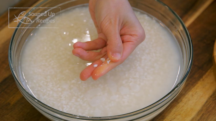 Image of By now, the glutinous rice should be done soaking, check...