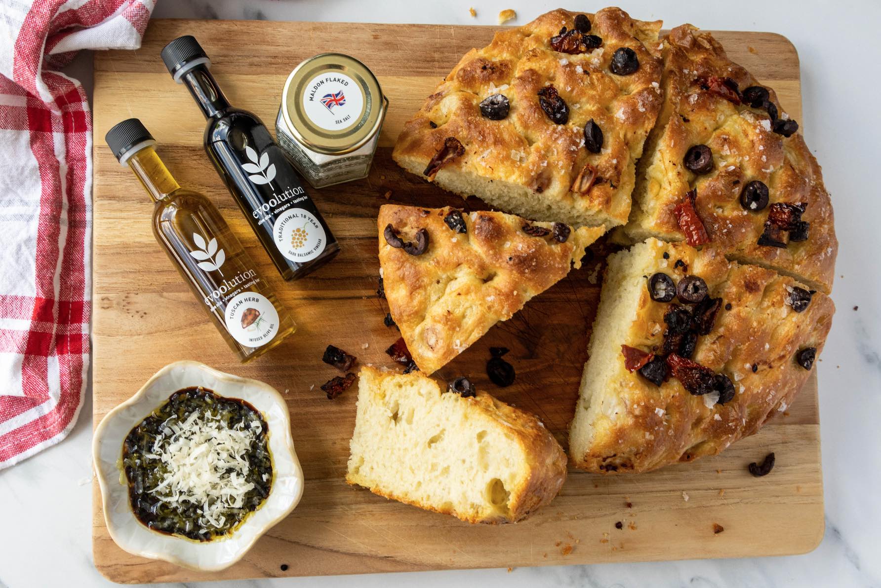 Image of Ultimate Bread Dipper with Tuscan Herb Olive Oil and Traditional 18 Year Balsamic