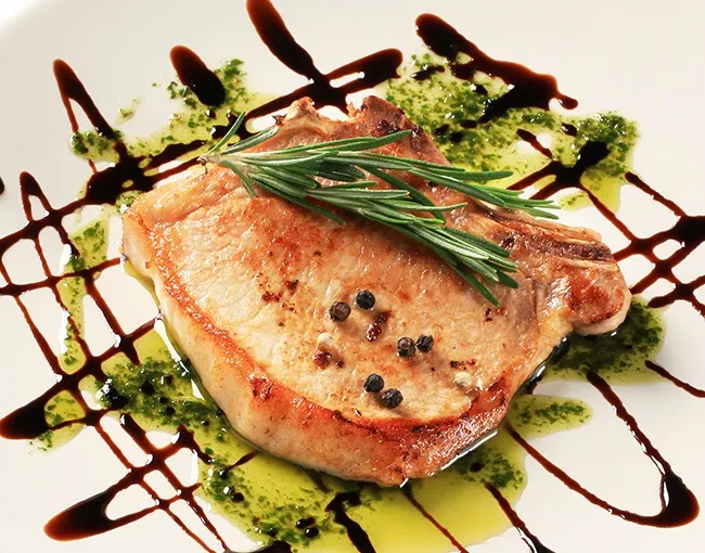 Image of Air-Fried Raspberry Balsamic Pork Chops