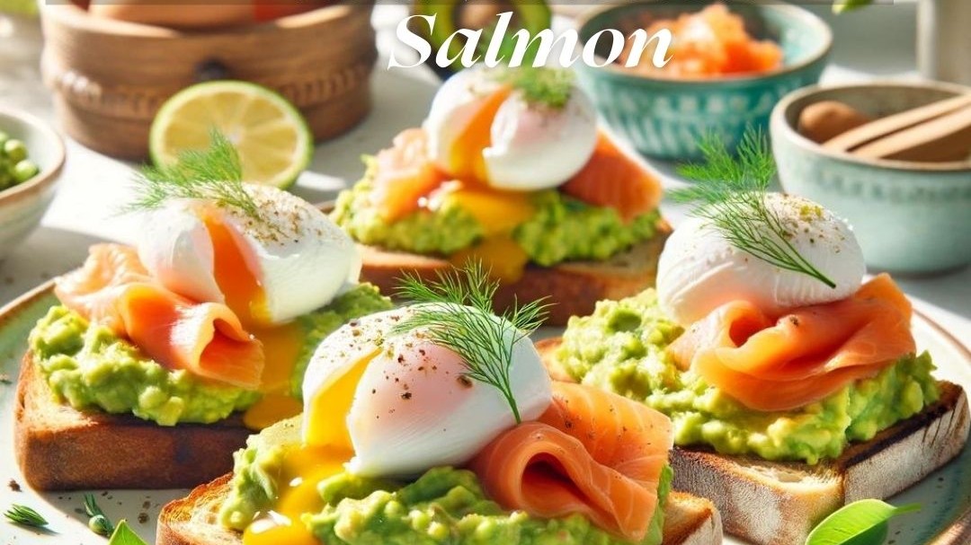 Image of Avocado Toast with Poached Eggs and Smoked Salmon
