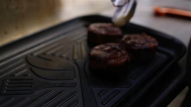 Image of Remove the steaks from the grill and rest for a...