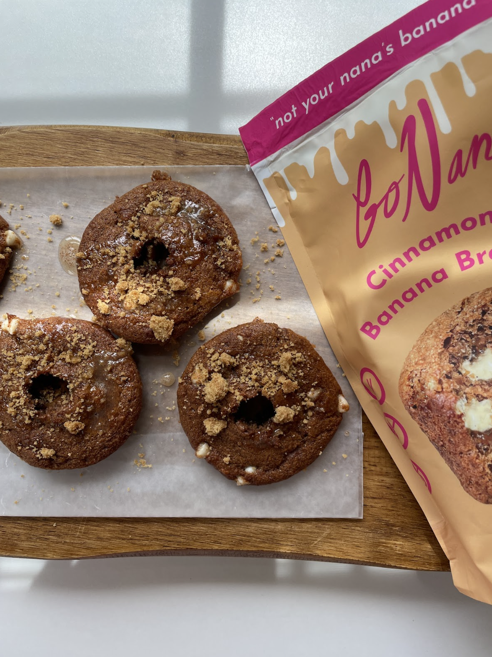 Image of Cinnamon Roll Banana Bread Donuts