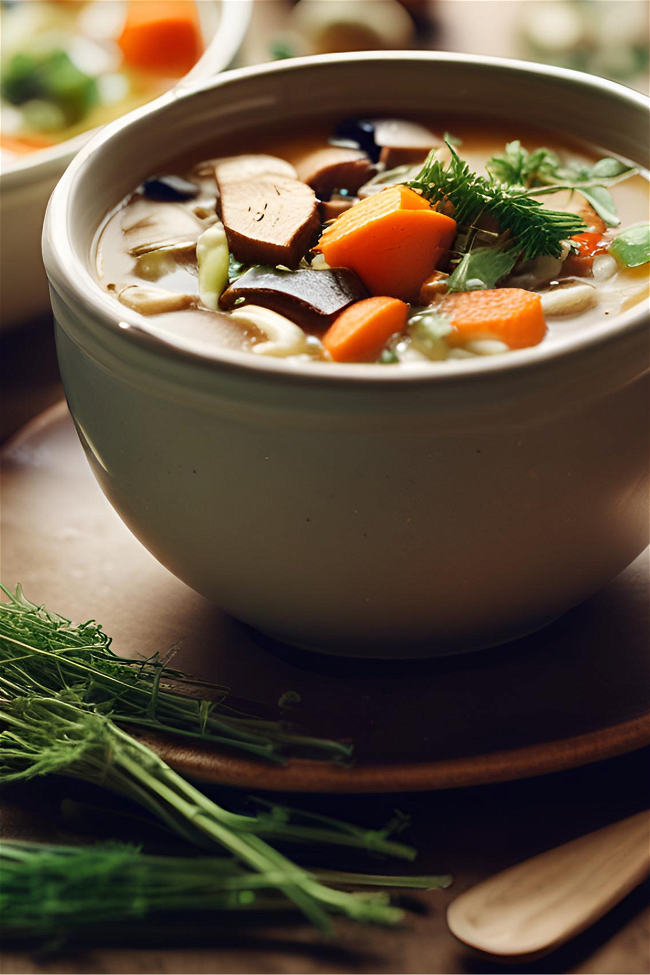 Image of Mushroom and Vegetable Soup