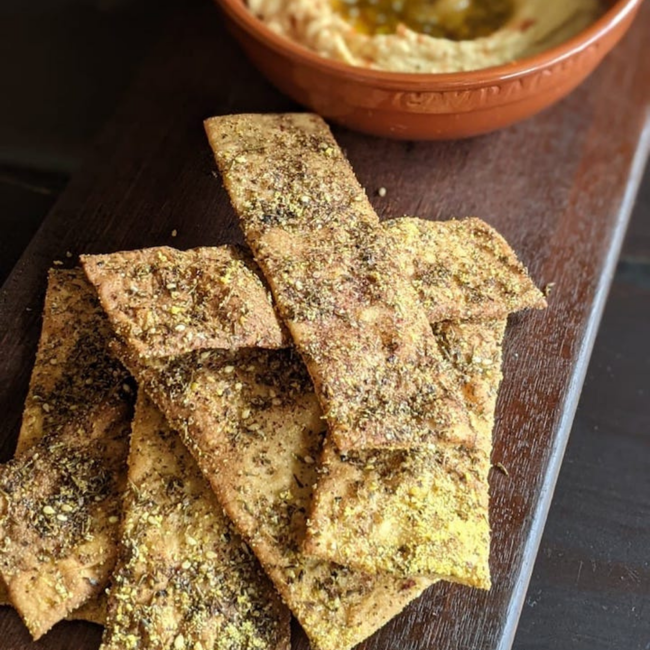 Image of za'atar wholemeal crackers