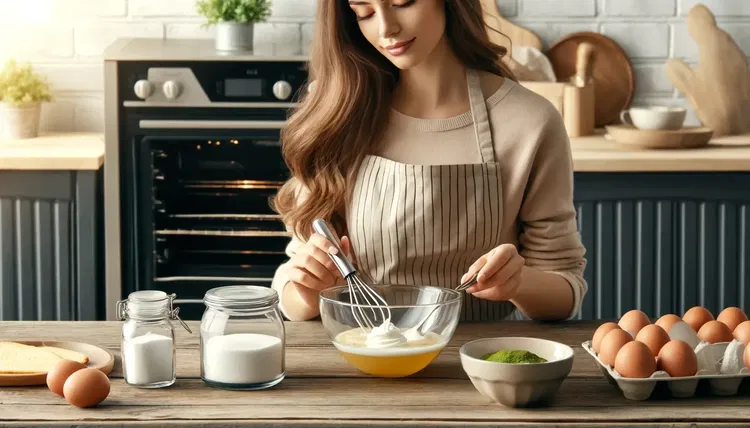 Image of In a separate bowl, whip the egg whites until stiff...