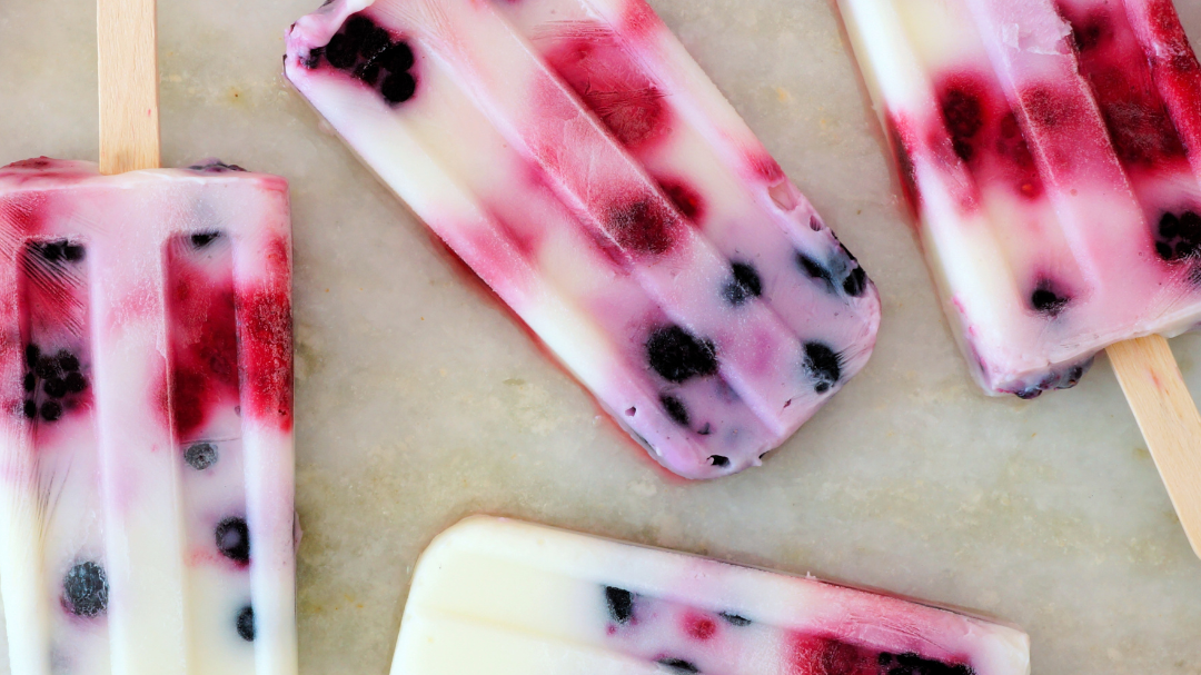 Image of 4th of July Coconut Popsicles