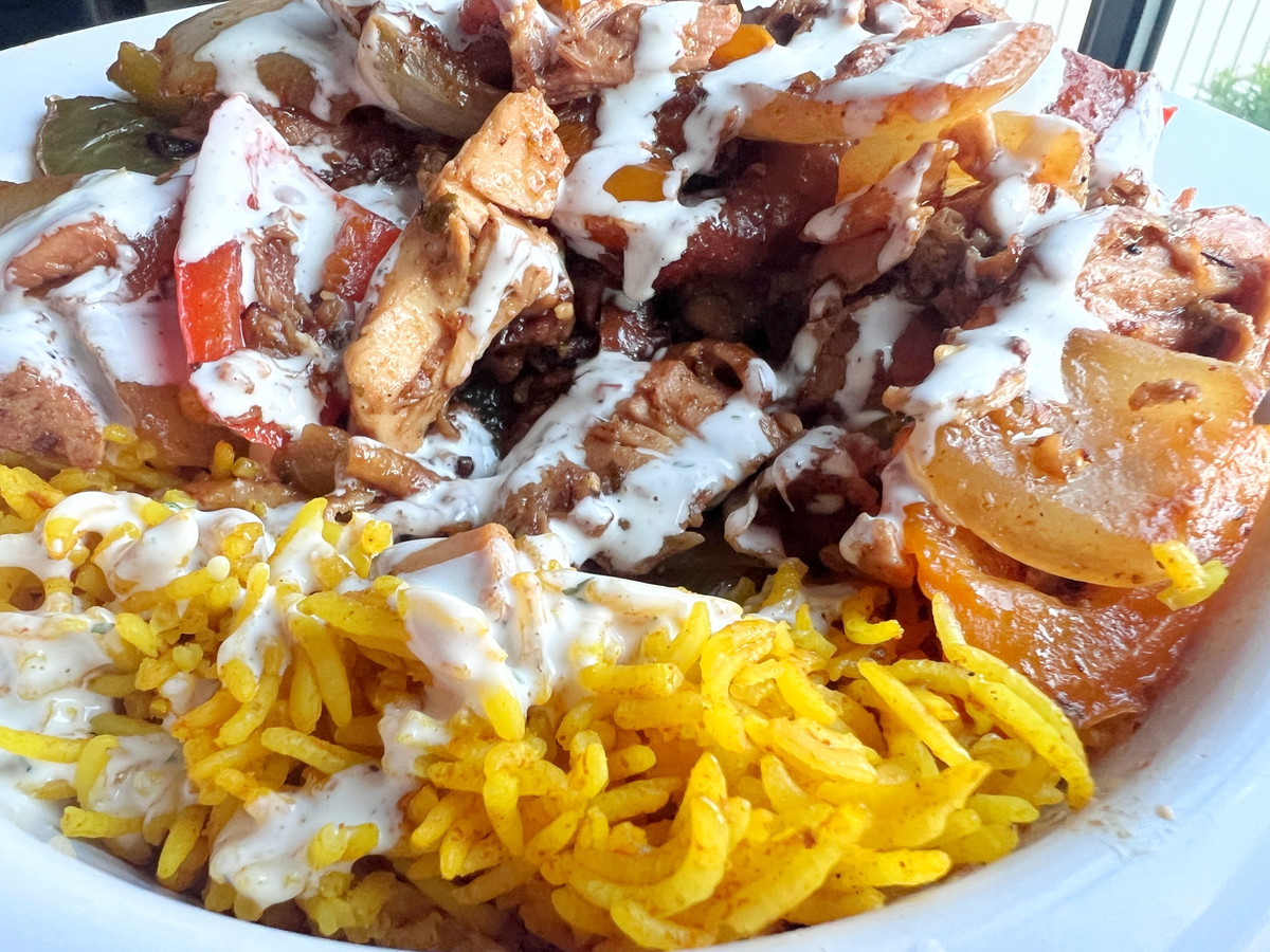 Grilled Smokey Molasses Chicken and Rice Plate