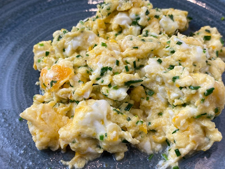 Low-Carb Rührei mit Spinat TEST