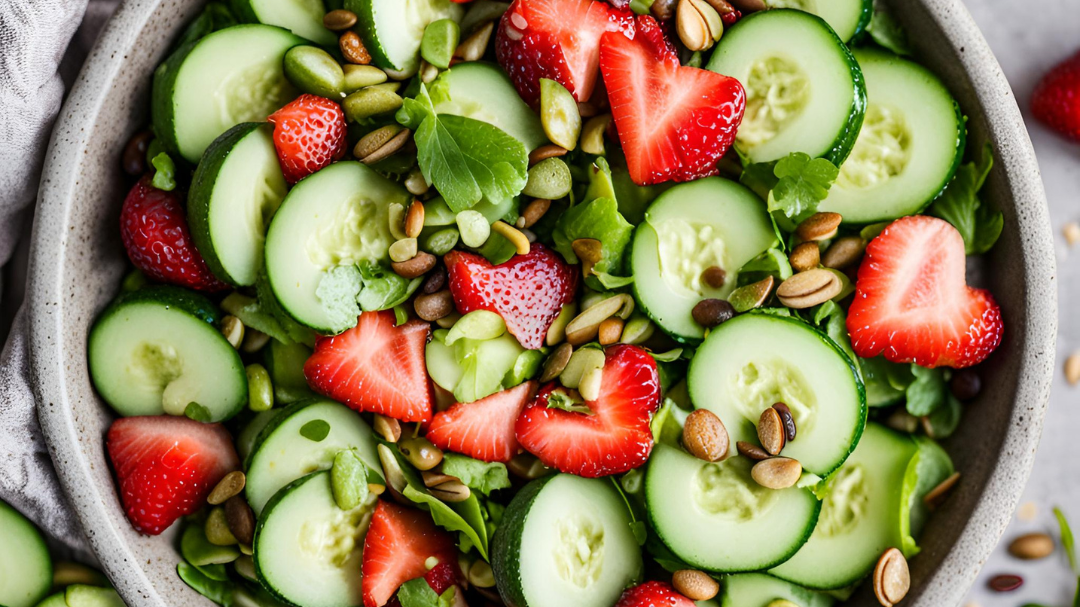 Image of Strawberry Cucumber Summer Salad