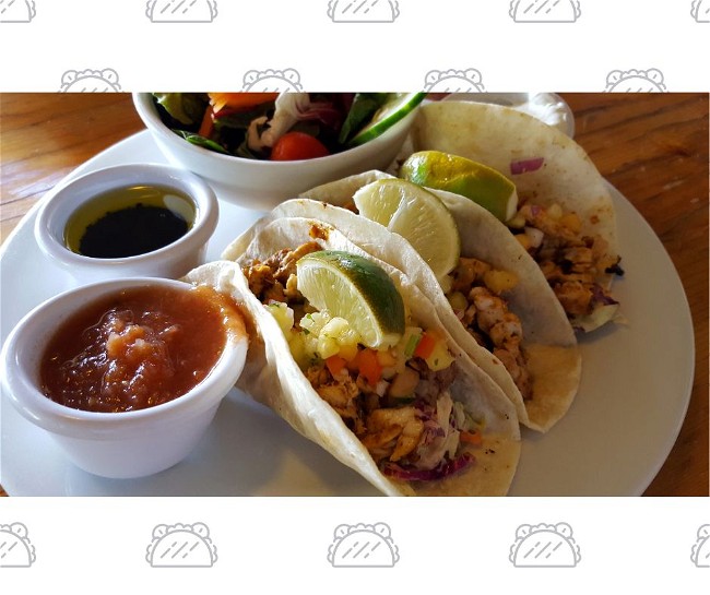 Image of Tropical Blackened Grouper Tacos with Pineapple Salsa