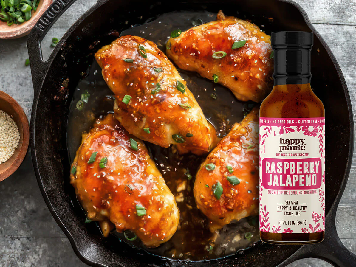 Raspberry Jalapeno Glazed Chicken