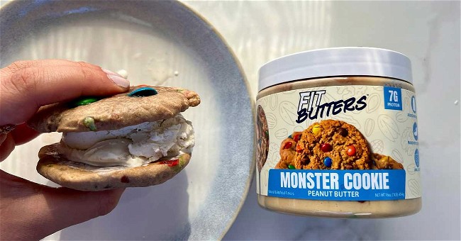 Image of FIt Butters Monster Cookie Ice Cream Sandwiches