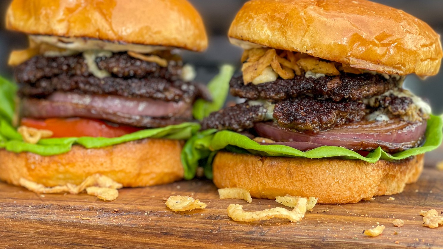 Image of Black and Bleu Double Smashburgers
