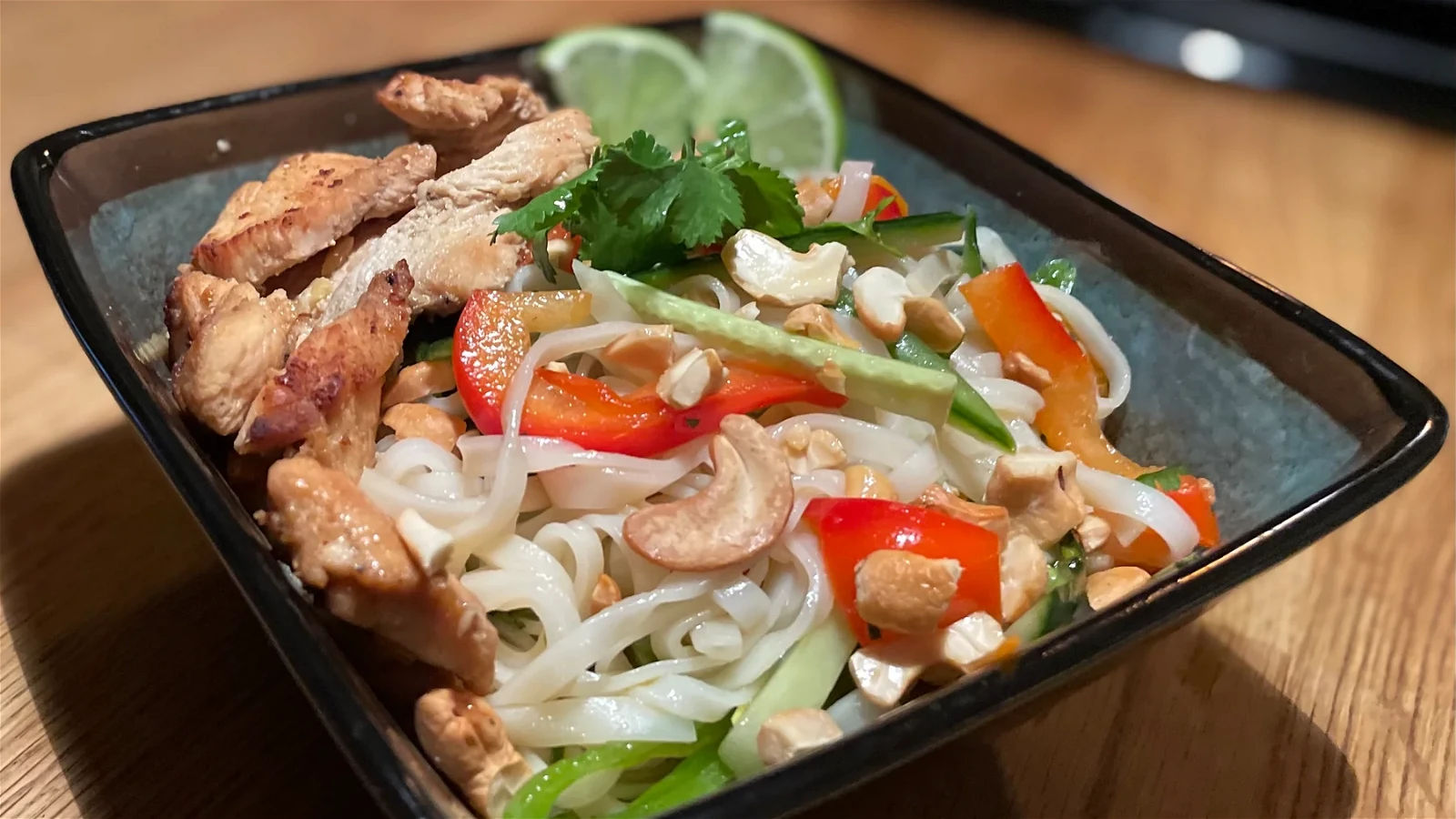 Image of Honey-Ginger Sesame Rice Noodle Salad