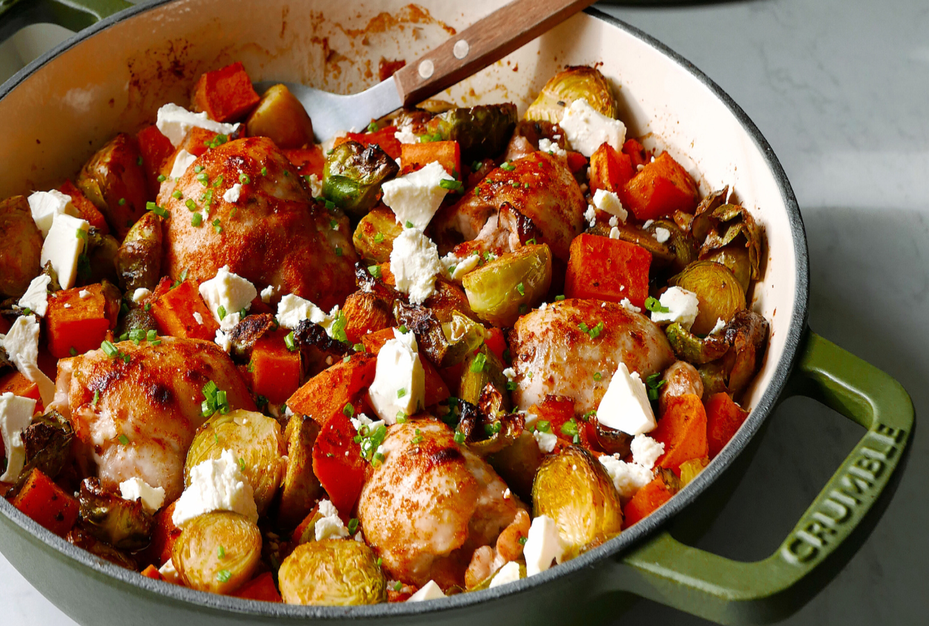 Image of Maddy's One-Pot Maple Chicken with Brussel Sprouts