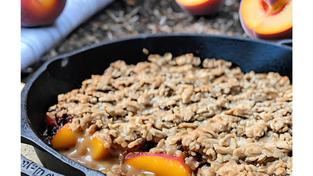 Image of Campfire Peach Crisp with Brown Butter Topping