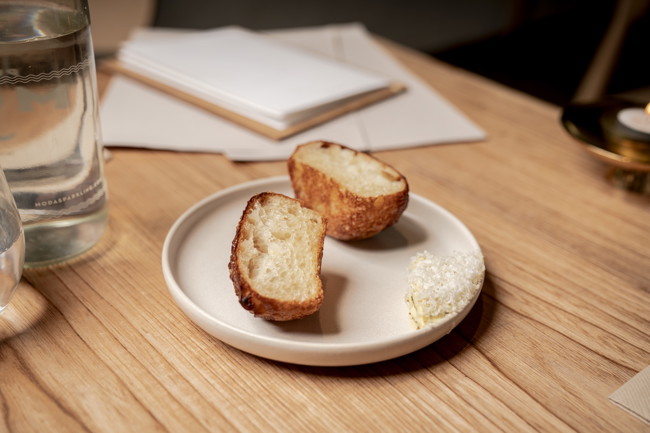 Image of potato bread with macadamia cream