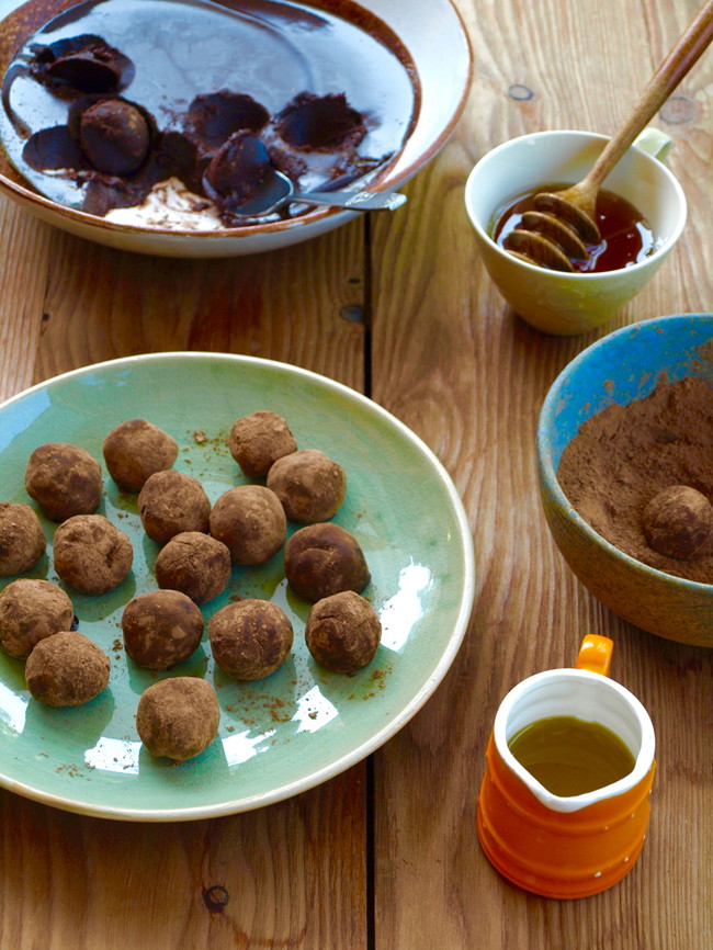 Image of mandarin oil chocolate truffles