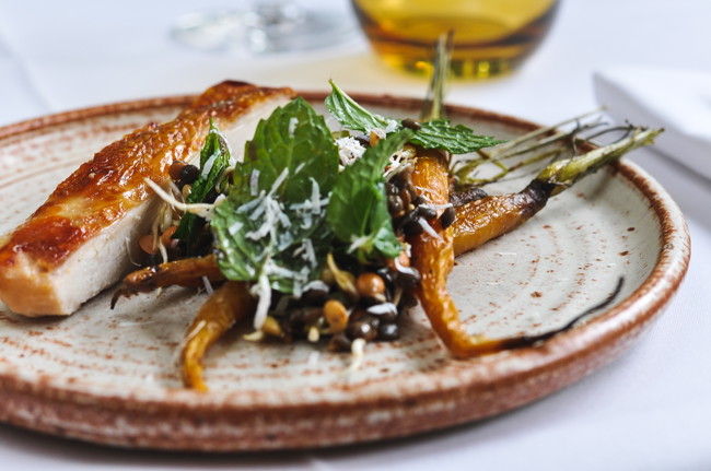 Image of nomad pastured chicken breast with lentil salad & fondant carrots