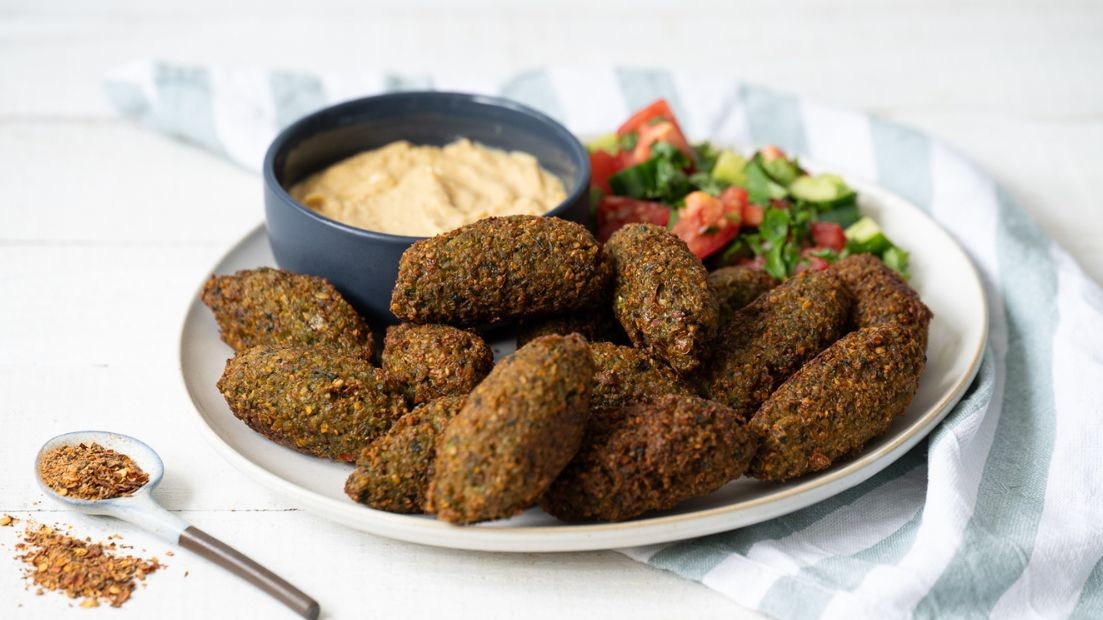 Image of Berbere-Spiced Falafels with Yoghurt & Tahini Sauce