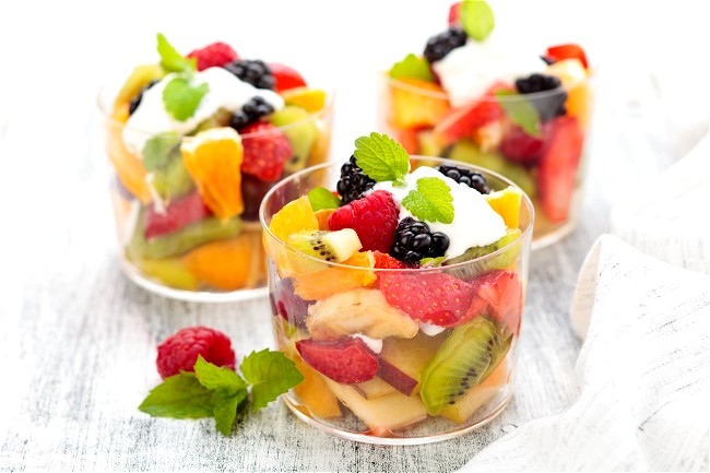 Image of Infused Fruit Salad with Honey Drizzle