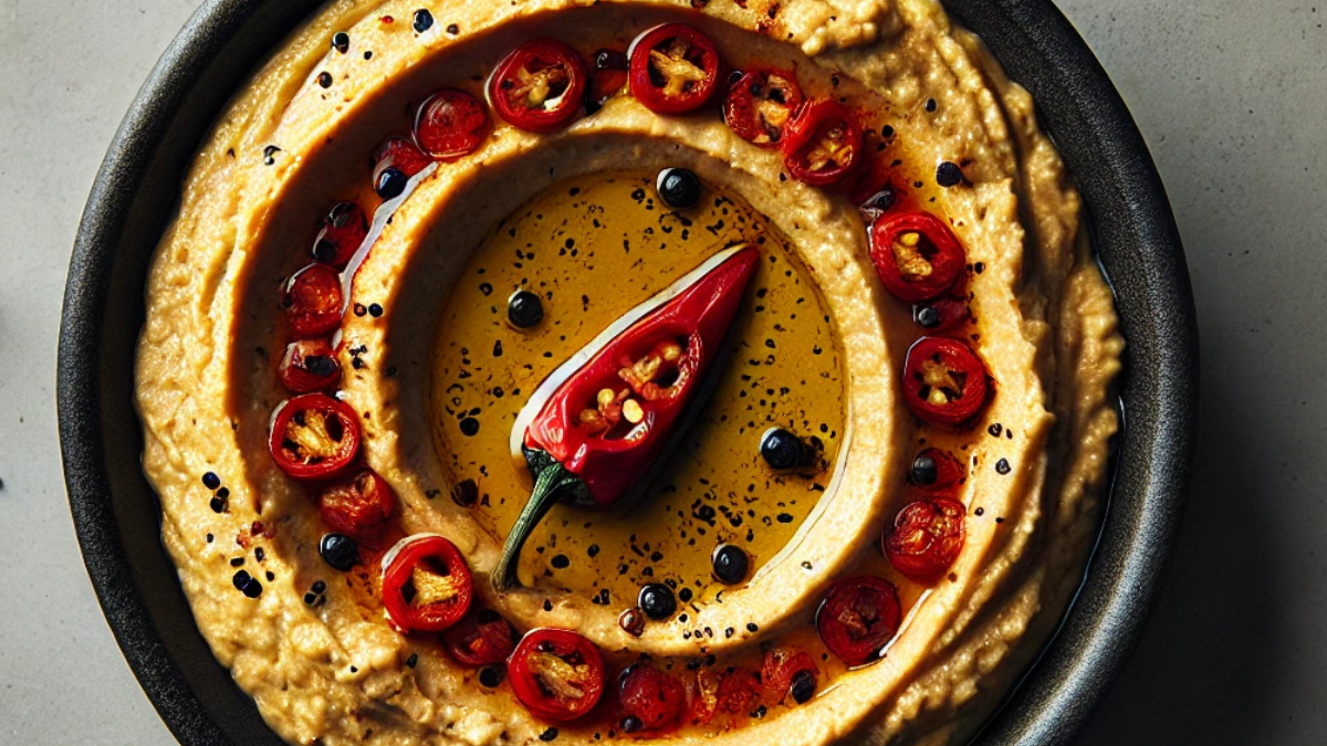 Image of Spicy Roasted Red Pepper Hummus