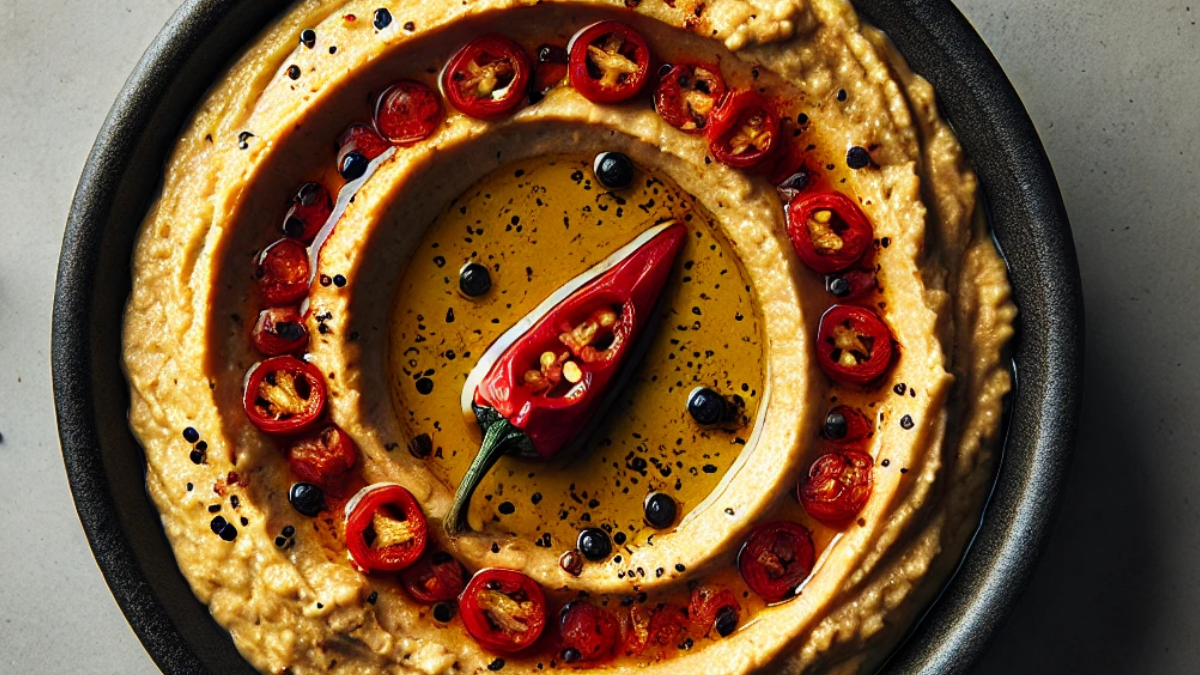 Spicy Roasted Red Pepper Hummus