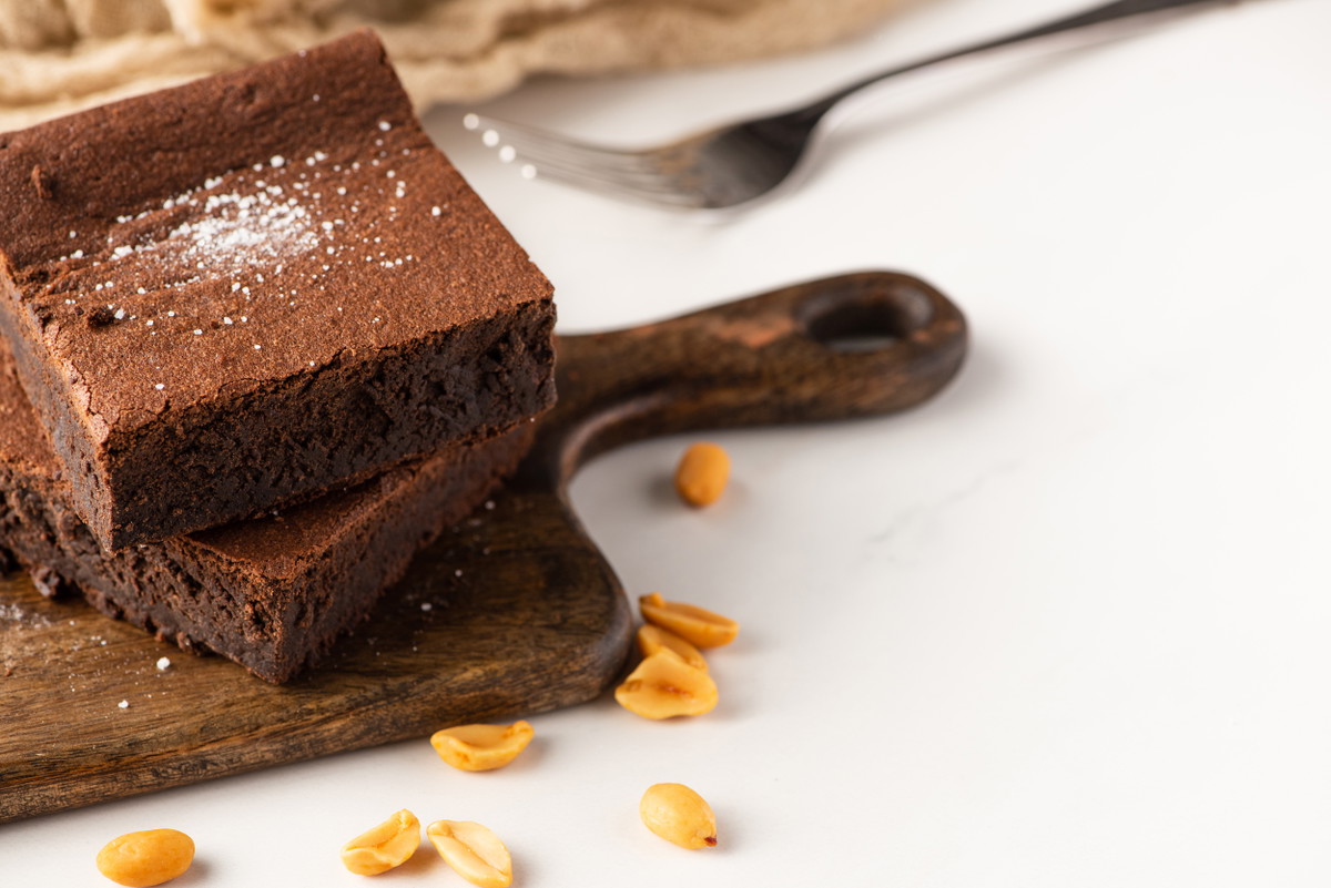 Mini Brownies med salte peanøtter