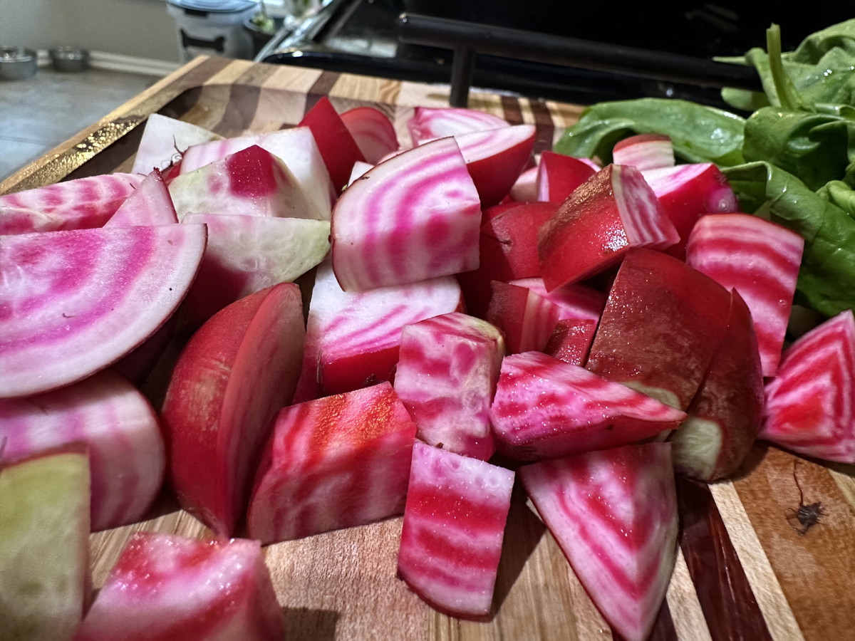 Spicy Beet Curry with Greens