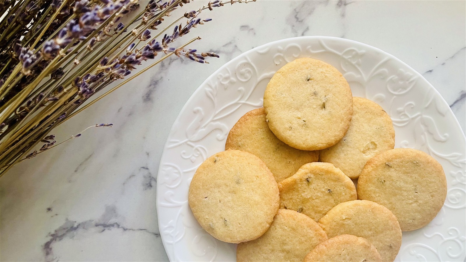 Image of Honey Lavender Shortbread Cookies