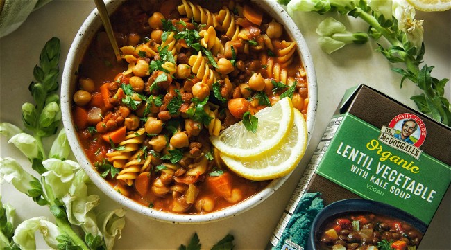 Image of Chickpea Noodle Tagine Soup