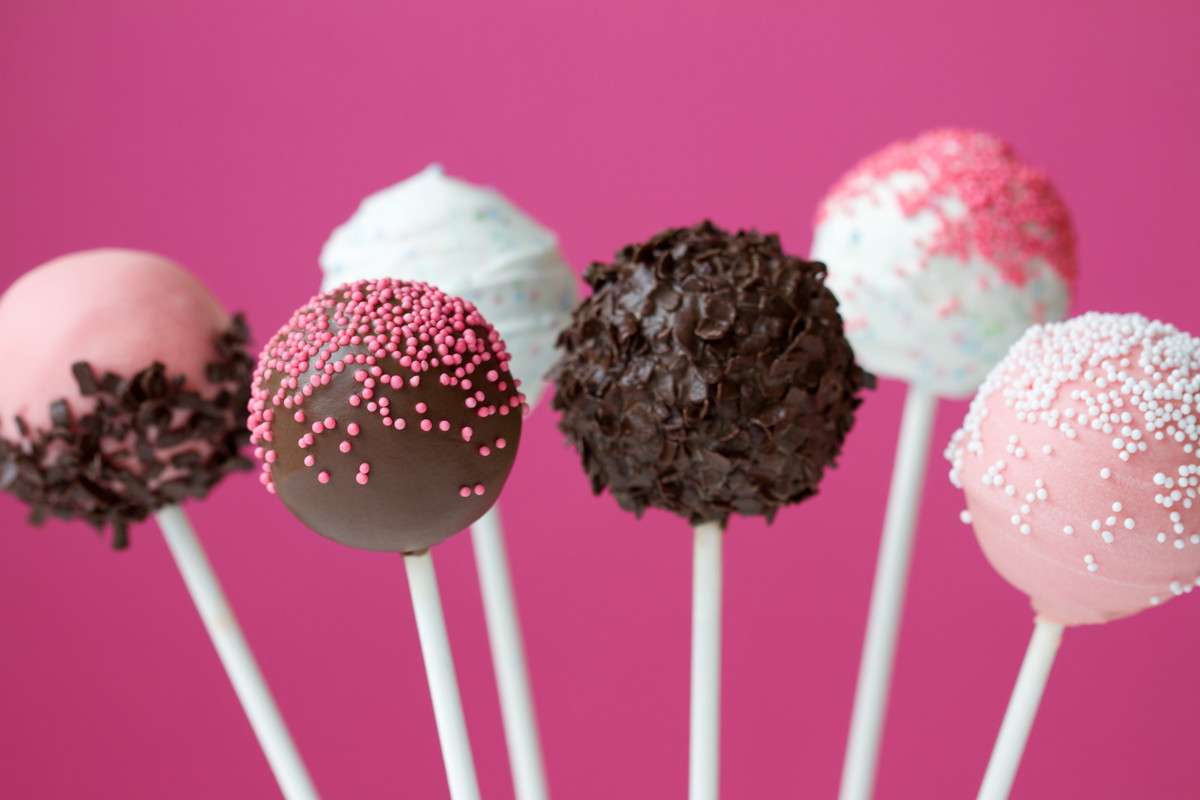 Sjokoladeboller som cakepops