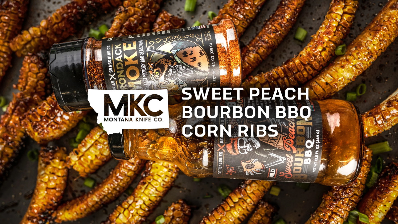 Image of Sweet Peach Bourbon BBQ Corn Ribs