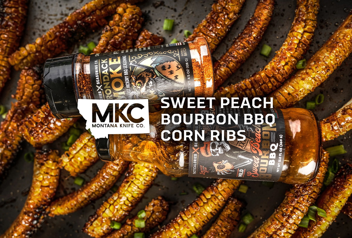 Sweet Peach Bourbon BBQ Corn Ribs