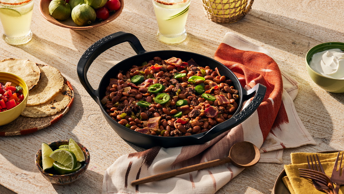 Cowboy Beans with Beef and Bacon