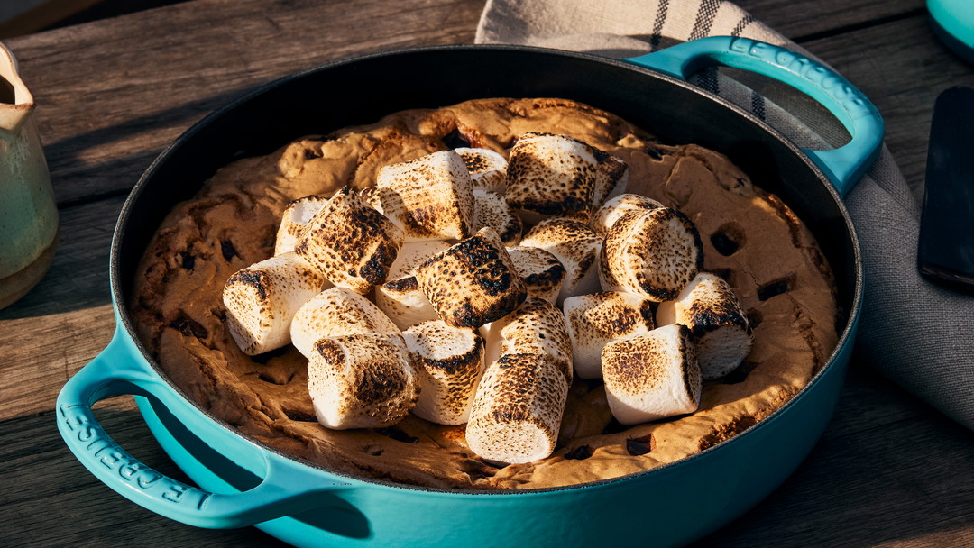 Image of Chocolate Cinnamon Skillet Cookie with Toasted Marshmallow