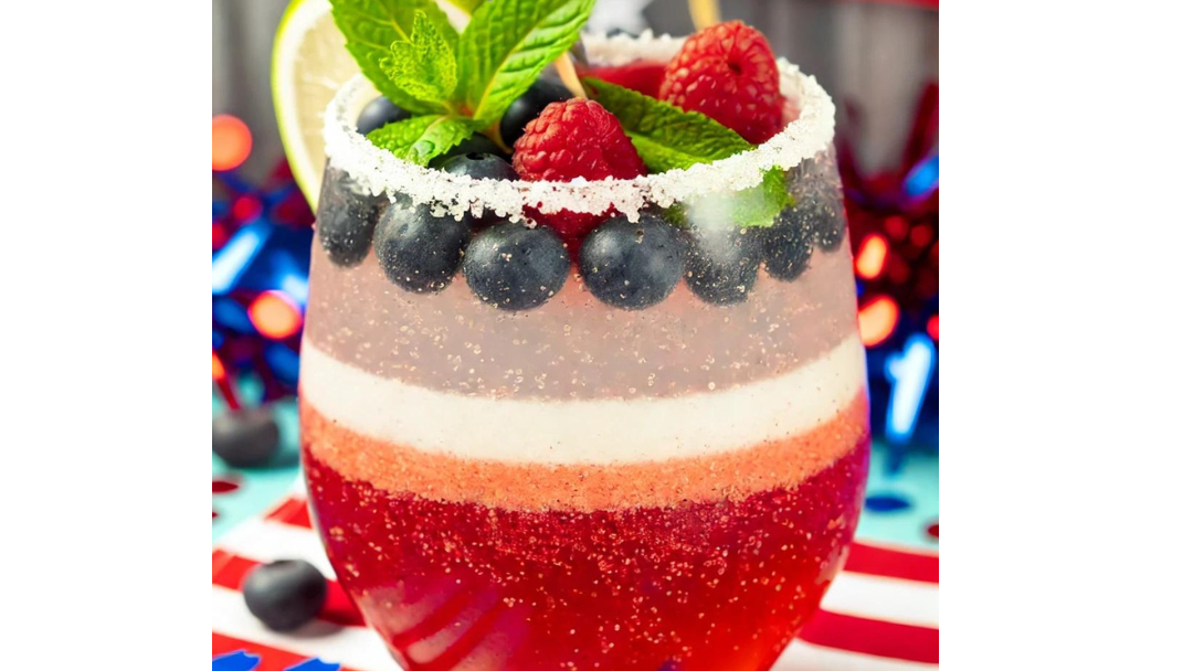 Image of Sparkling Red, White, and Blue Mocktail