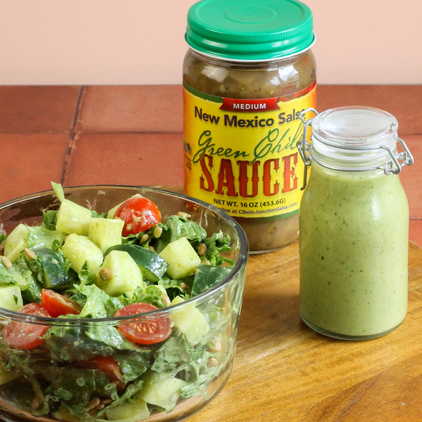 green chile salad dressing Creamy Avocado Green Chile Dressing