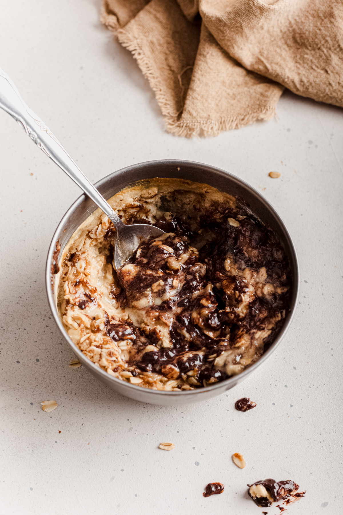 Avena horneada de vainilla y chocolate