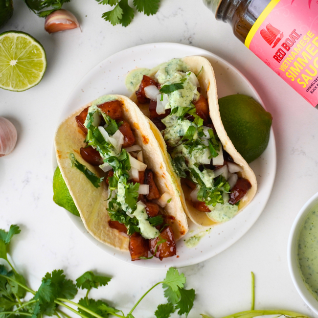 Image of Vietnamese Caramelized Pork Belly Tacos