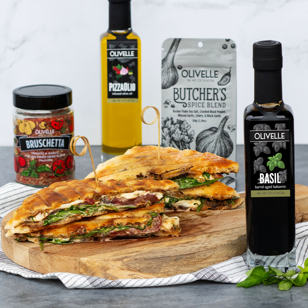 Gooey Caprese Panini with Herbed Mayo