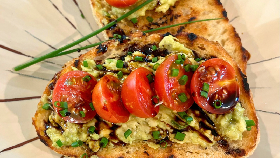 Image of Grilled Avocado Toast with Tomato