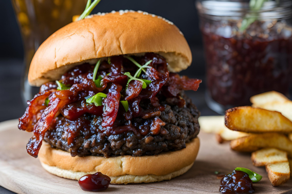 Image of Pub Burgers w/ Tart Cherry Bacon Jam