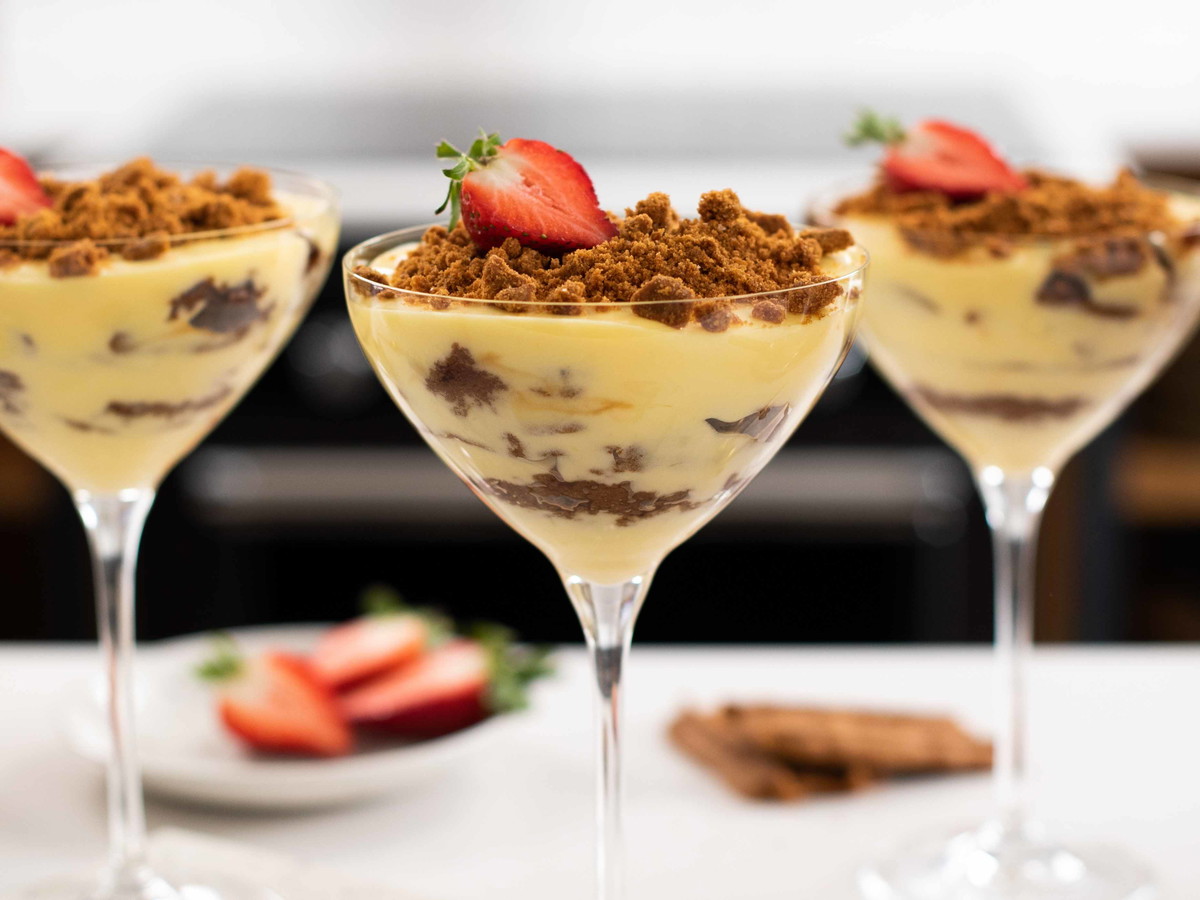 Copos de Tiramisù de bolachas speculoos