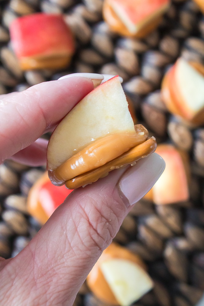 Caramel Apple Pretzel Bites
