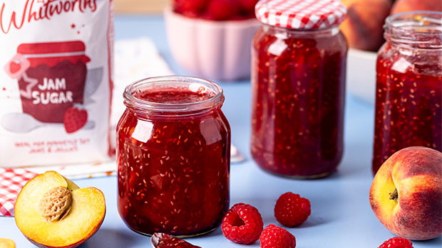 Image of Peach and Raspberry Jam