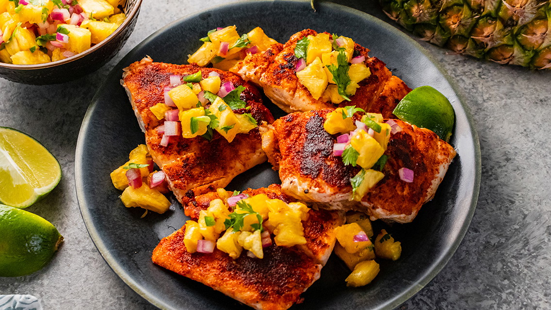 Image of Blackened Red Snapper with Pineapple Jalapeño Salsa