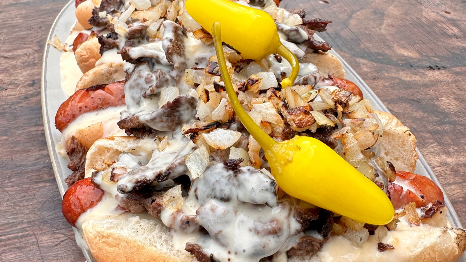 Image of Philly Cheesesteak Hot Dogs