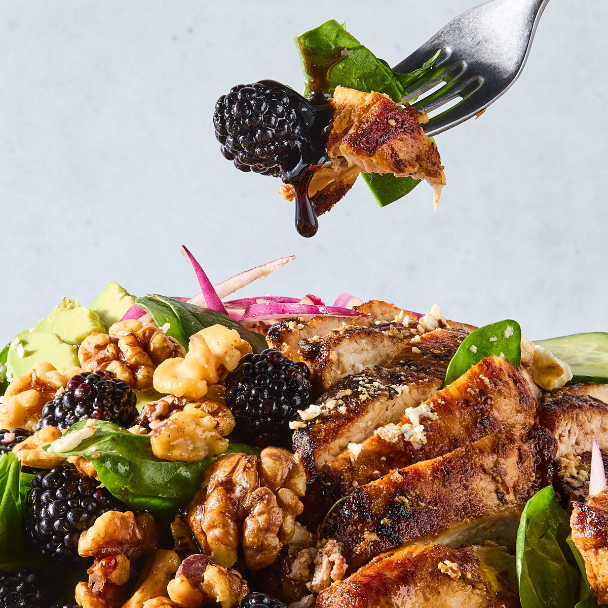 Blackberry-Ginger & Lime Chicken Salad