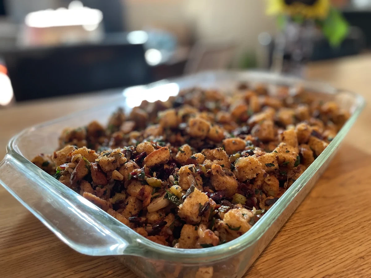 Wild Mushroom & Sage Stuffing w/ Wild Rice & Hazelnuts